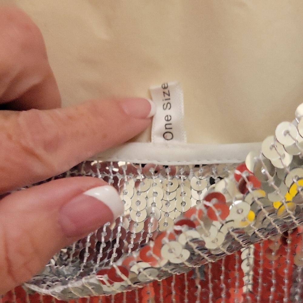 Source Unknown Shimmering Silver Fringe Blazer - image 3